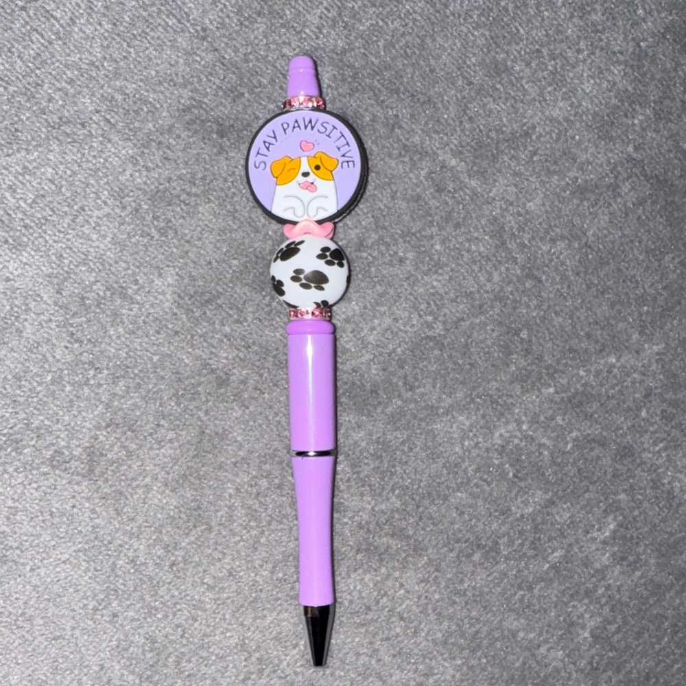 Stay Pawsitive Purple Pen